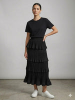 Load image into Gallery viewer, Meimeij Pleat Trumpet skirt
