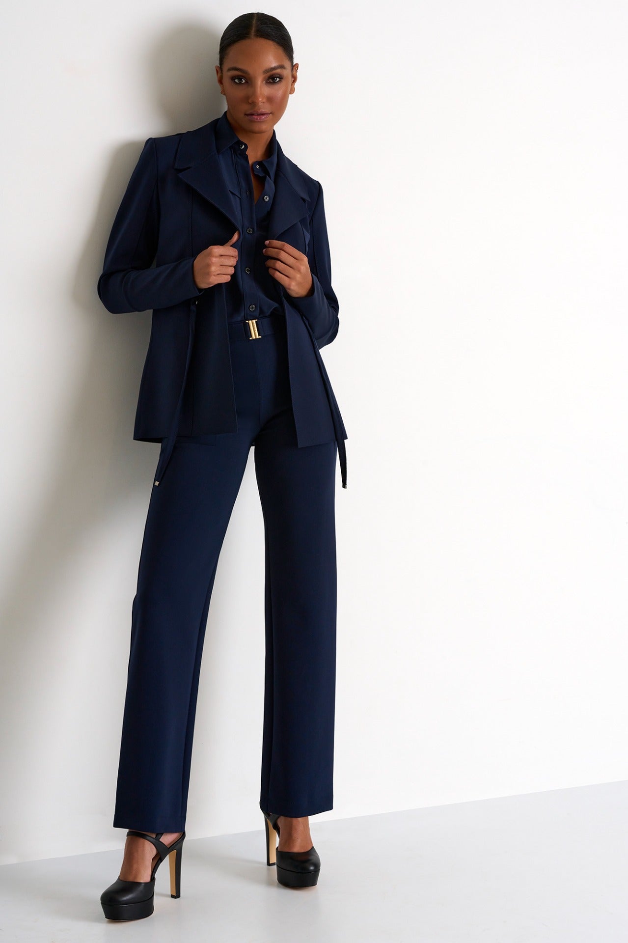 Shan structured blazer Navy