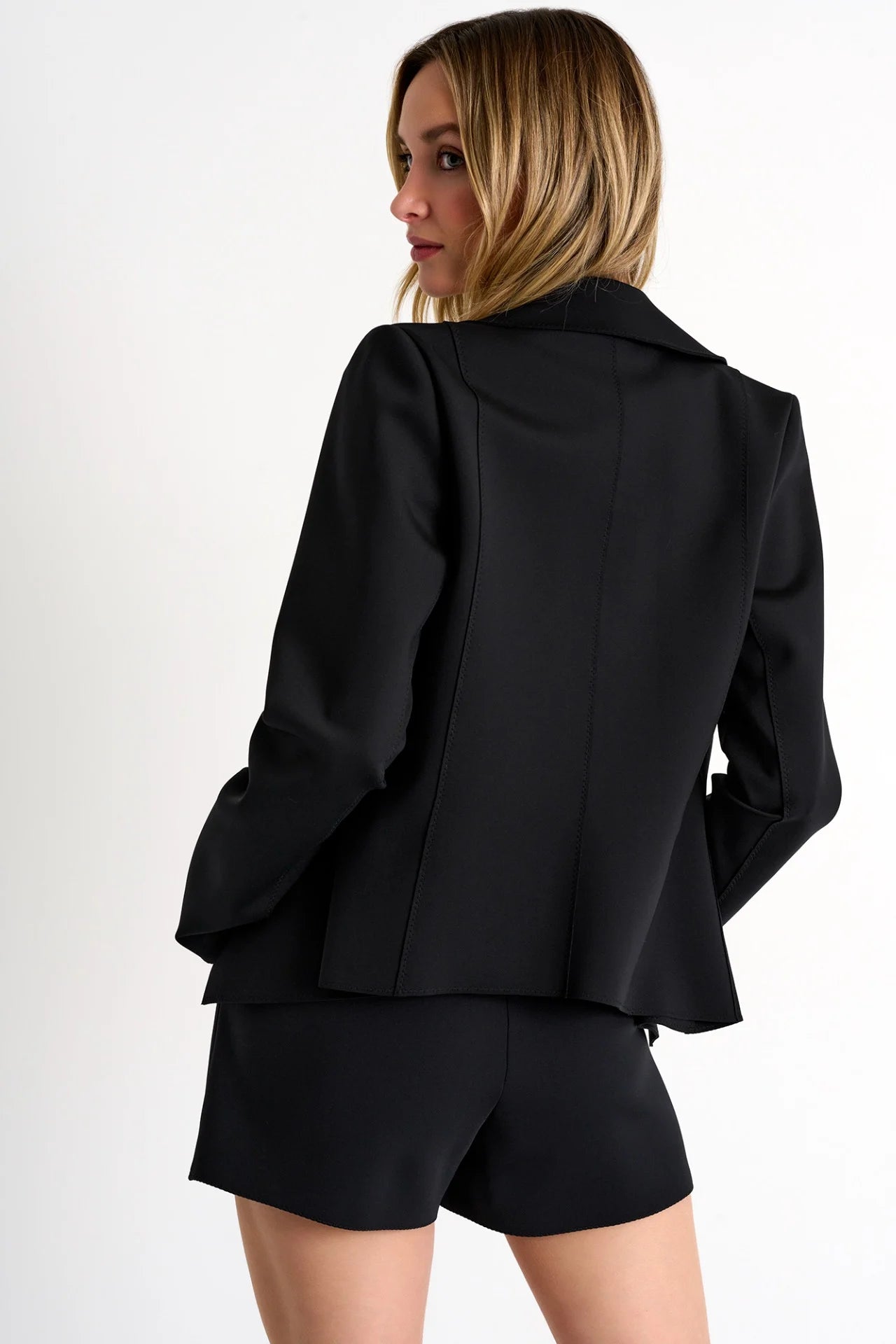 Shan Open Front Blazer Black