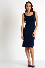 Load image into Gallery viewer, Shan Pencil Skirt in Navy
