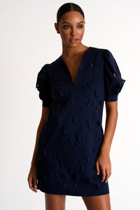 Shan Dress with balloon sleeves and cutouts