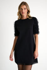 Load image into Gallery viewer, Shan Textured Sleeve Shift Dress
