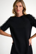 Load image into Gallery viewer, Shan Textured Sleeve Shift Dress
