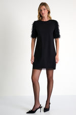 Load image into Gallery viewer, Shan Textured Sleeve Shift Dress
