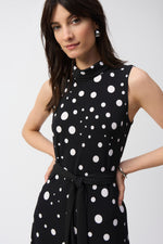 Load image into Gallery viewer, Joseph Ribkoff Polka-dot Belted Midi Dress
