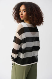 Joseph Ribkoff Stripe Sheer Top