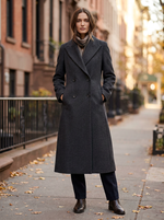 Load image into Gallery viewer, Hiso Wool/Cashmere Fitted DB Coat
