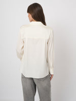 Load image into Gallery viewer, Repeat Loose Fit Silk Shirt with Side Slits
