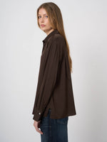 Load image into Gallery viewer, Repeat Silk shirt with side slits
