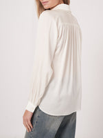 Load image into Gallery viewer, Repeat Silk Boxy Shirt With Pleated Details
