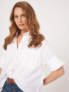 Repeat Soft Poplin Shirt With Turn-Up Cuff