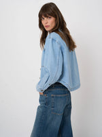 Load image into Gallery viewer, Repeat Women’s denim cotton shirt jacket
