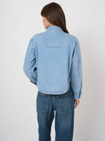 Load image into Gallery viewer, Repeat Women’s denim cotton shirt jacket

