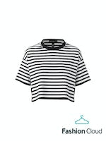 Marc Cain Striped Crop Sweater