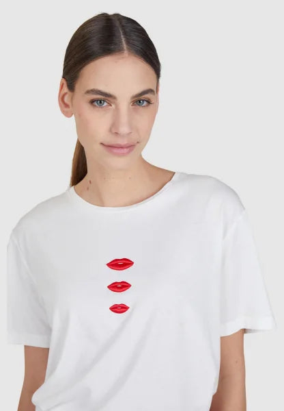 Marc Aurel T-shirt with kissing mouth