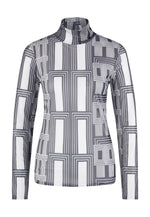 Load image into Gallery viewer, Marc Aurel Mesh shirt with art deco print
