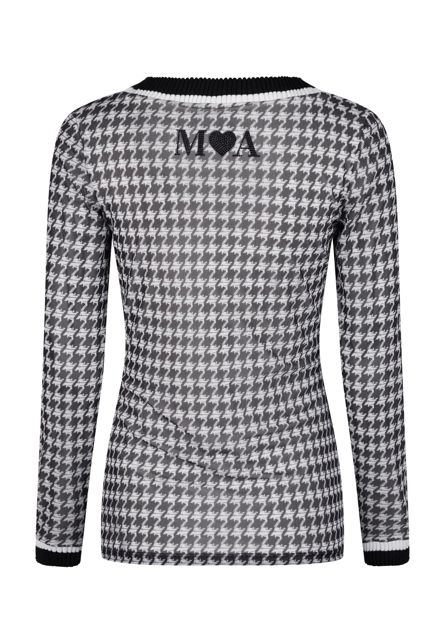 Marc Aurel Mesh shirt with houndstooth pattern