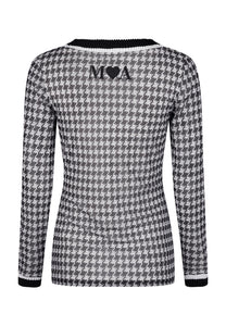 Marc Aurel Mesh shirt with houndstooth pattern