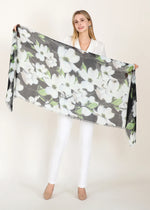 Load image into Gallery viewer, Love's Pure Light OBLONG SILK MODAL WHITE DOGWOOD:
