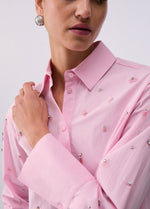 Load image into Gallery viewer, Liu-Jo Boxy shirt with bejewelled embellishment

