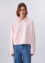 Load image into Gallery viewer, Liu-Jo Sweatshirt with Detachable jewelled collar
