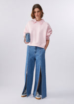 Load image into Gallery viewer, Liu-Jo Sweatshirt with Detachable jewelled collar
