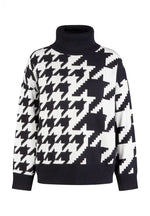 Load image into Gallery viewer, Marc Aurel Jacquard sweater in a houndstooth pattern
