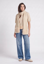 Load image into Gallery viewer, Marc Aurel Knitted scarf with fur trim
