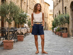 Load image into Gallery viewer, Linen Shorts with Belt
