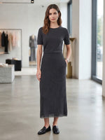 Load image into Gallery viewer, Tonet Knitted Skirt in Grey
