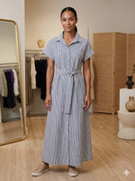Load image into Gallery viewer, Cotton Maxi Stripe Dress
