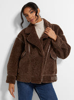 Load image into Gallery viewer, Lamarque Faux Fur Bomber jacket Badu
