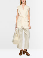 Load image into Gallery viewer, Marc Cain Long linen blend safari vest

