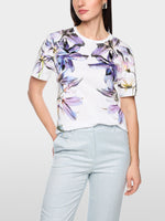 Load image into Gallery viewer, Marc Cain Short-sleeved T-shirt with lily print
