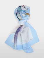 Load image into Gallery viewer, Marc Cain Silk scarf with lily print
