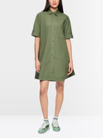 Load image into Gallery viewer, Marc Cain Cotton Shirt Dress in Olivine
