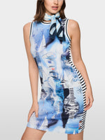 Load image into Gallery viewer, Marc Cain Dress with maritime print
