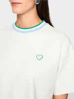 Load image into Gallery viewer, Marc Cain Shirt with heart and striped details
