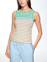 Load image into Gallery viewer, Marc Cain Striped stretch cotton top
