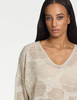 Load image into Gallery viewer, Sara Pacini V-neck sweater – cotton flowers
