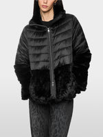 Load image into Gallery viewer, Marc Cain Quilted jacket with faux fur
