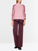 Load image into Gallery viewer, Marc Cain Pink Sweater with Printed Sleeve
