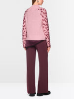 Load image into Gallery viewer, Marc Cain Pink Sweater with Printed Sleeve
