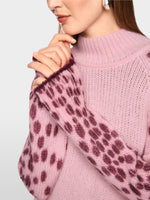 Load image into Gallery viewer, Marc Cain Pink Sweater with Printed Sleeve
