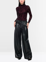 Load image into Gallery viewer, Marc Cain Sheer shirt with velvet details
