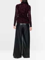 Load image into Gallery viewer, Marc Cain Sheer shirt with velvet details
