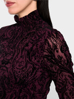 Load image into Gallery viewer, Marc Cain Sheer shirt with velvet details
