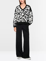 Load image into Gallery viewer, Marc Cain Leo Printed V-Neck Sweater
