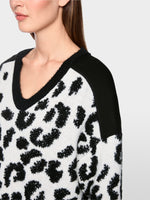 Load image into Gallery viewer, Marc Cain Leo Printed V-Neck Sweater

