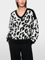 Load image into Gallery viewer, Marc Cain Leo Printed V-Neck Sweater
